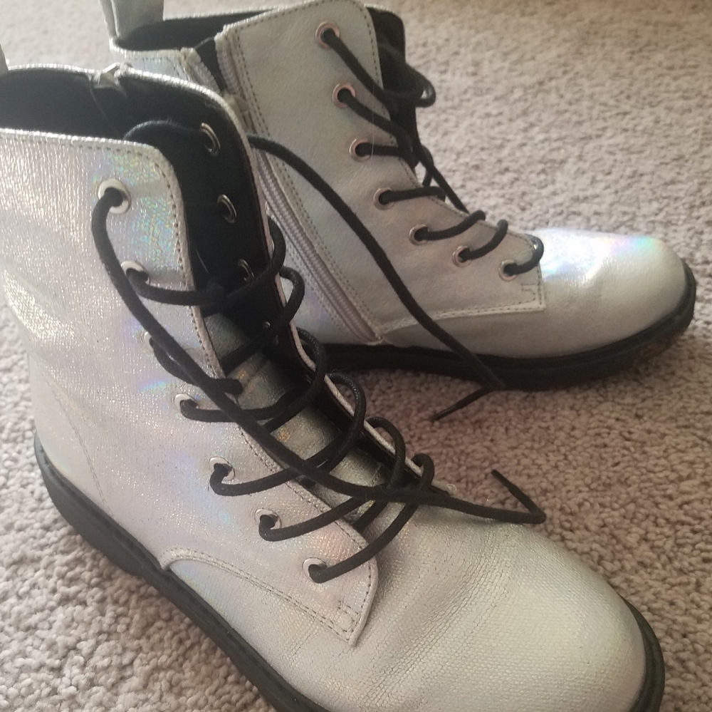 Girls Hallographic justice boots 4Y/6W